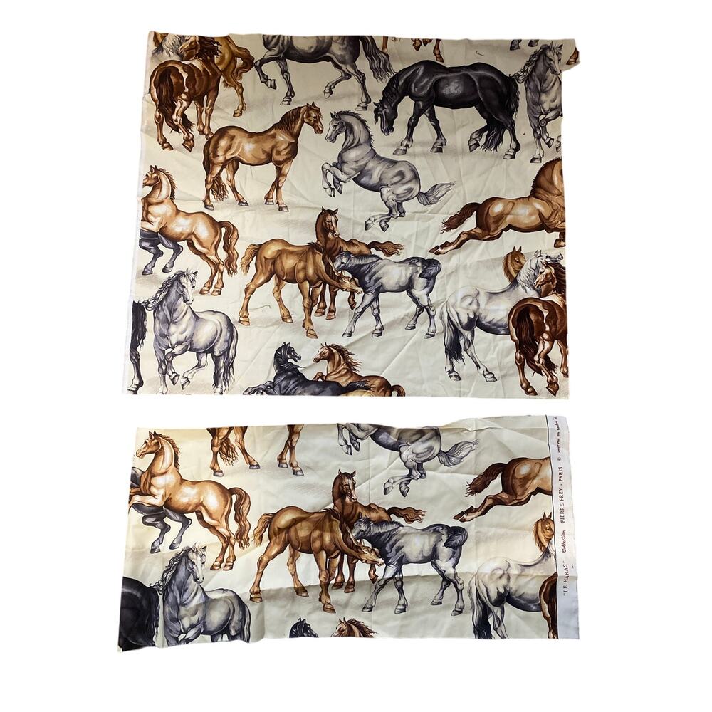 Pierre Frey Paris "Le Haras" fabric vintage swatch 27” x 30” wide light weight